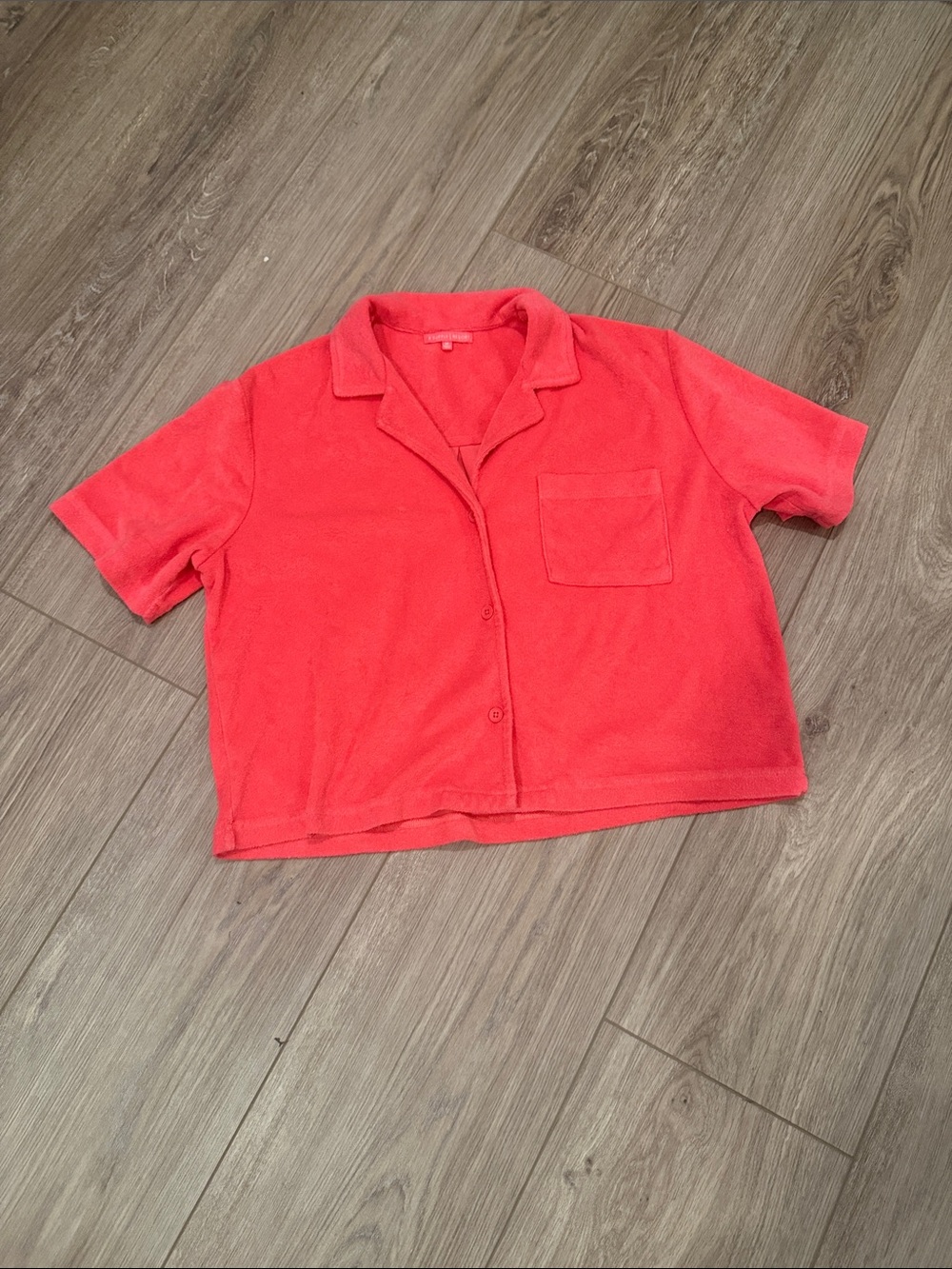 Z Supply Coral Button-Front Short Sleeve Shirt